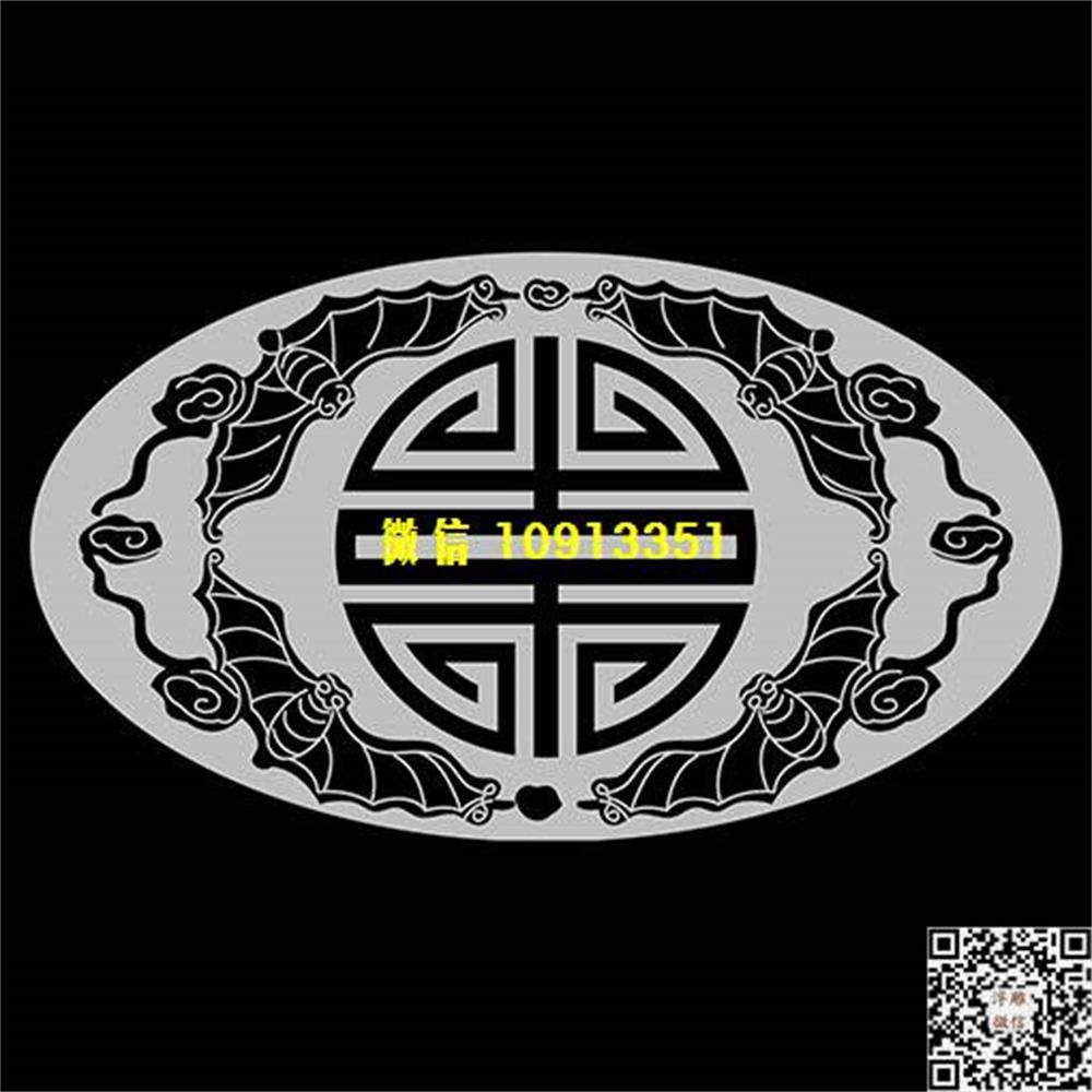 精雕图蝙蝠捧寿189精雕图线雕图线条图单线铣底图_电脑雕刻plt文泰矢量图精雕图浮雕图